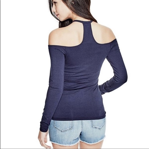 Guess jasmine cold shoulder top xs - Picture 3 of 3